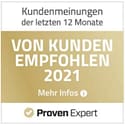 VON KUNDEN EMPFOHLEN 2021 -gross
